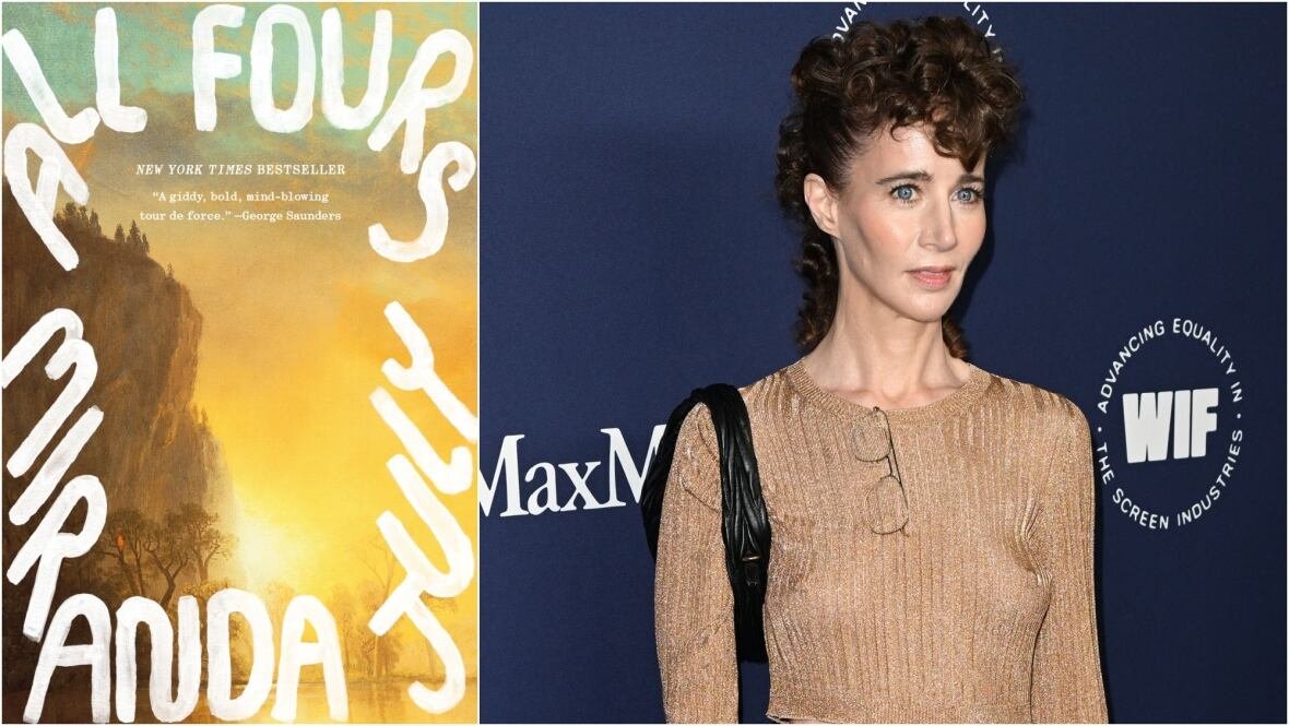 miranda-july The cover of the novel All Fours, and the author Miranda July.