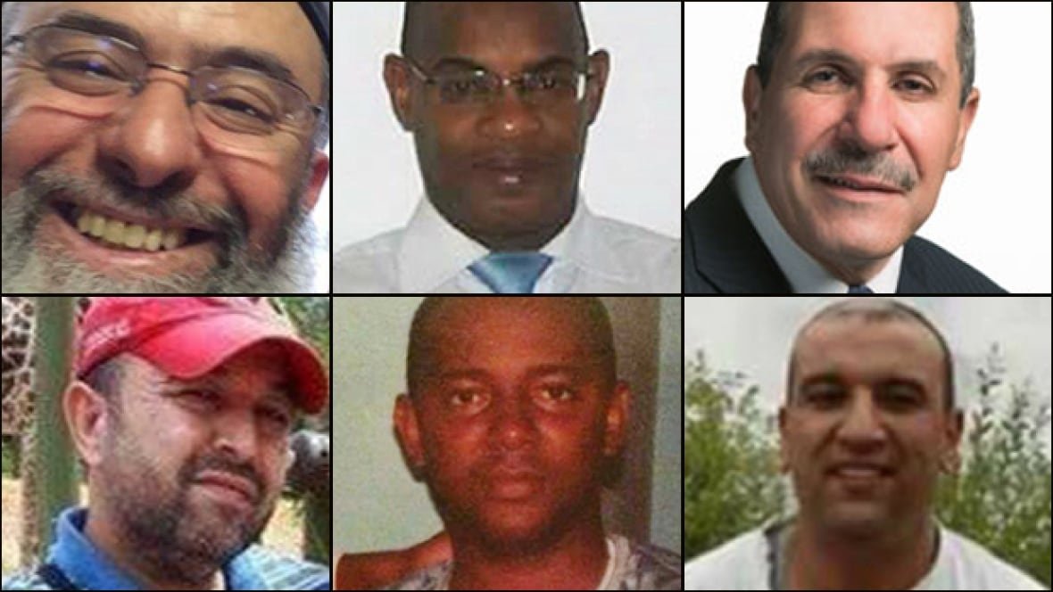 quebec-mosque-victims A collage of photos of six men