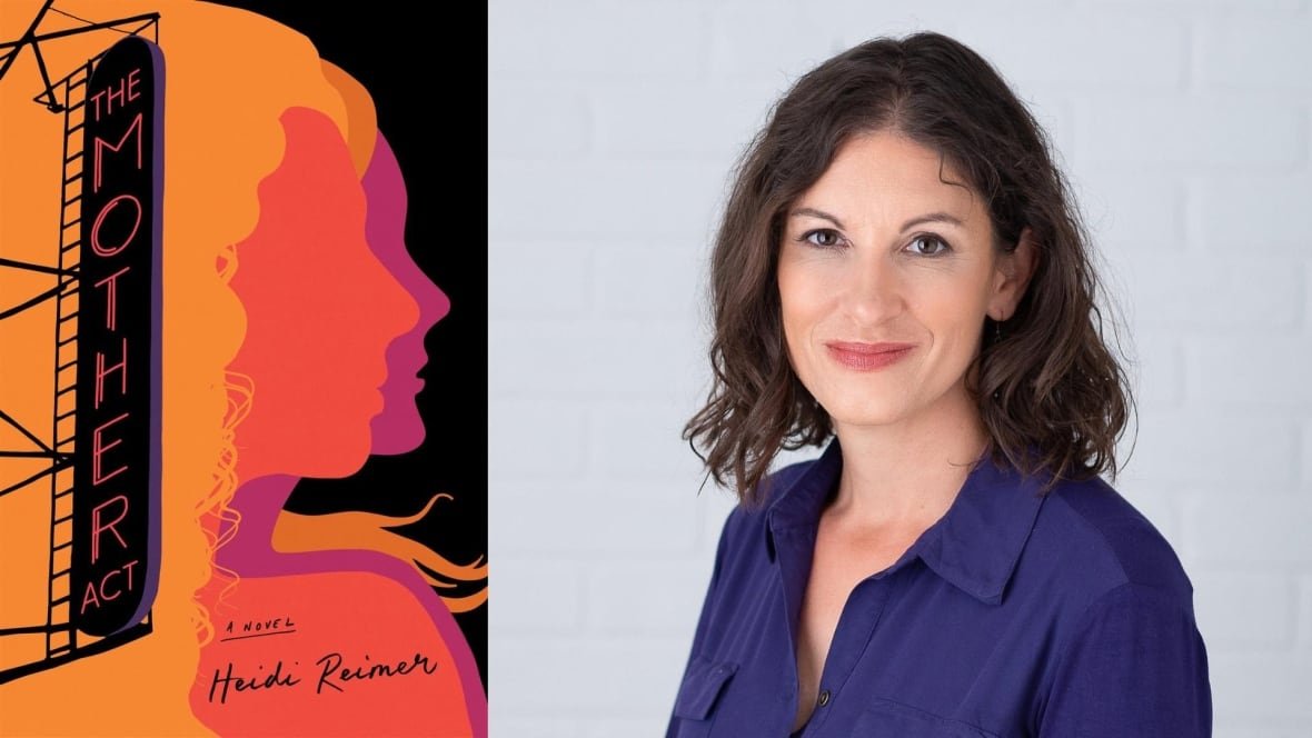 the-mother-act-by-heidi-reimer A book cover and an author photo showing a woman with bob brown hair.