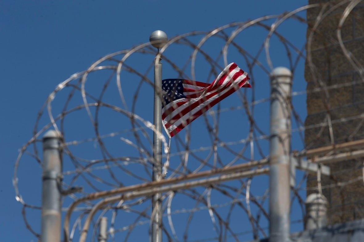 u-s-flag-flying-inside-a-guantanamo-bay-detention-facility A U.S. flag flying inside a detention facility at the Guantanamo Bay Naval Base in Cuba.